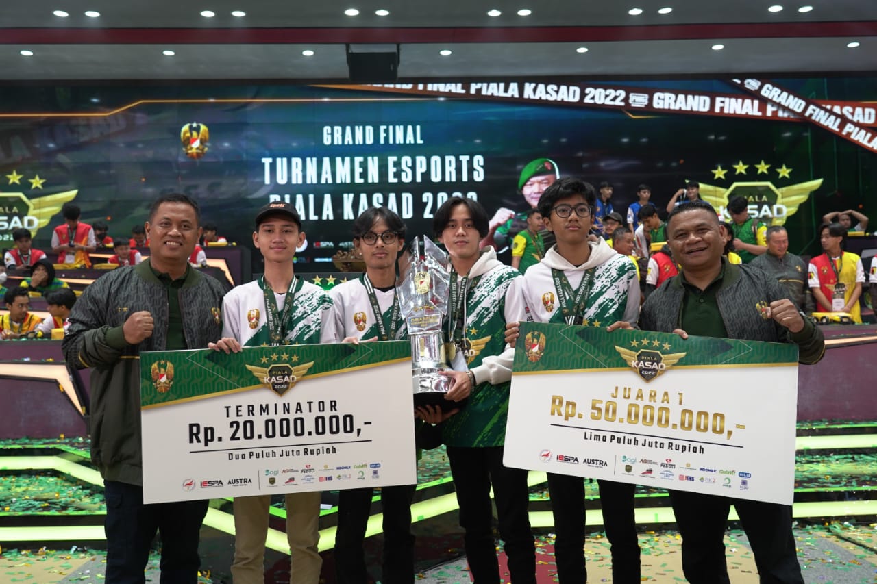 Tim Kodam Jaya Wonder Berhasil Memboyong Piala Kasad 2022 di Grand Final Turnamen Esports