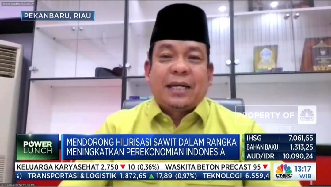 Wakil Ketua DPRD Provinsi Riau: Keberhasilan Program Hilirisasi Sawit Akan Mengurangi Defisit Perdagangan Sektor Industri 