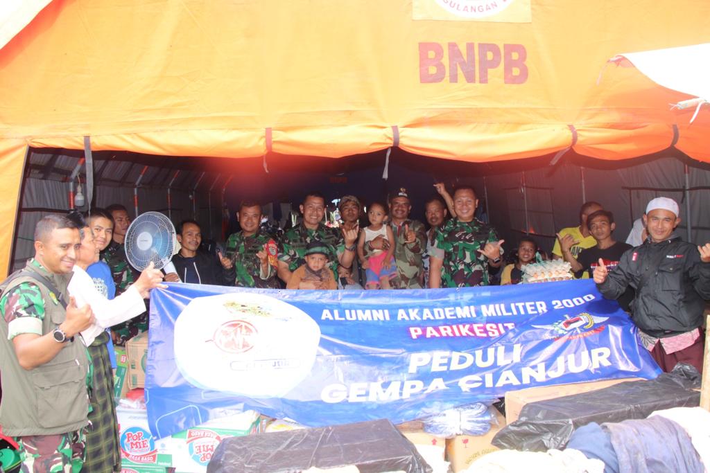 Paguyuban Parikesit Akmil 2000 Salurkan Bantuan Korban Gempa Cianjur