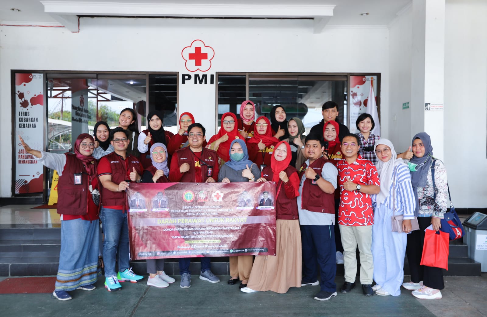 Aksi Donor Darah PPNI Jakarta Utara di HUT ke-49