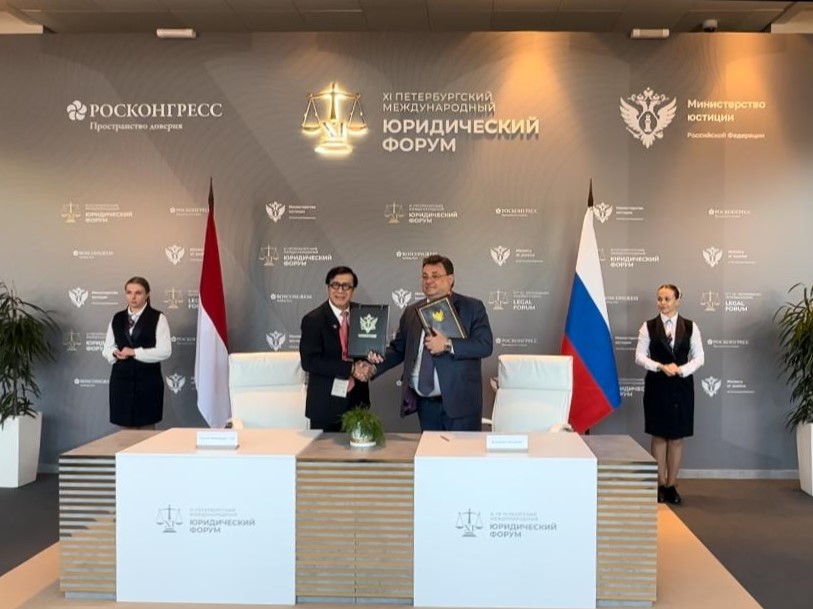 Indonesia dan Rusia MoU Kerja Sama di Bidang Hukum