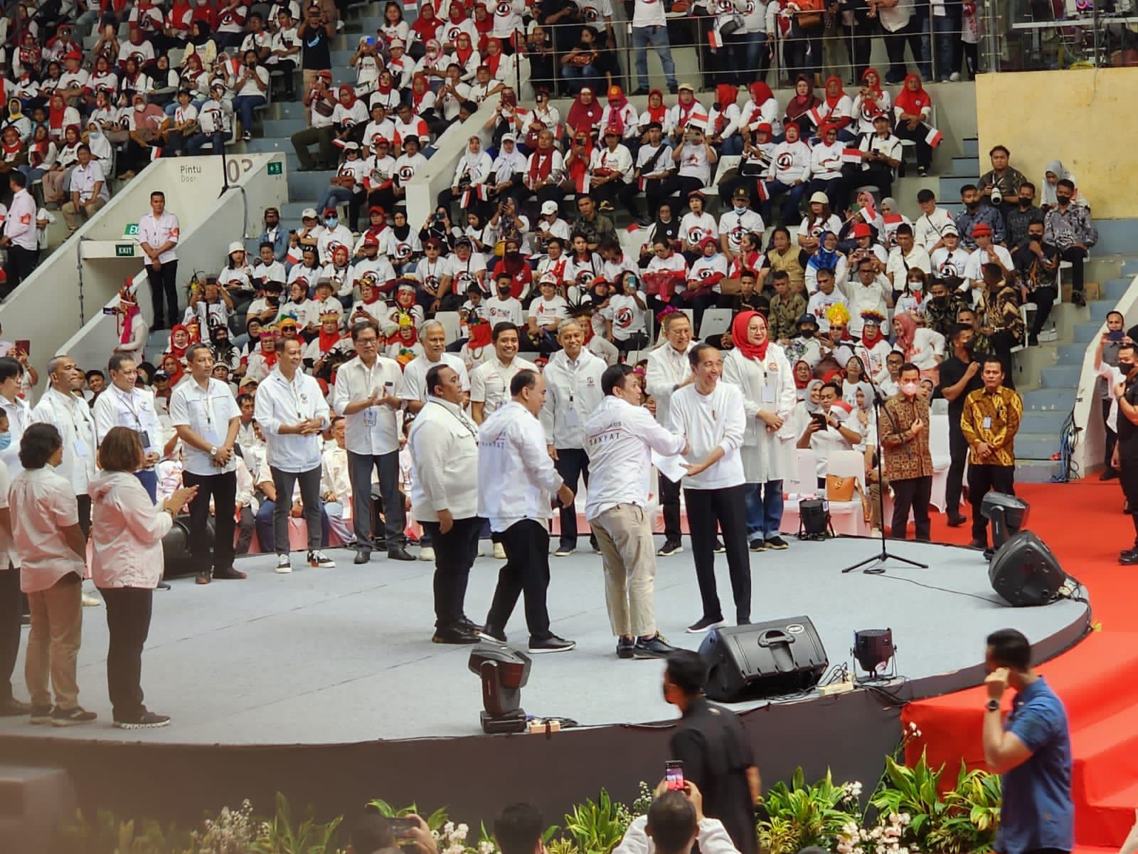 Teriakkan Relawan saat Nama Prabowo disebut Jokowi, Indonesia Butuh Pemimpin Pemberani