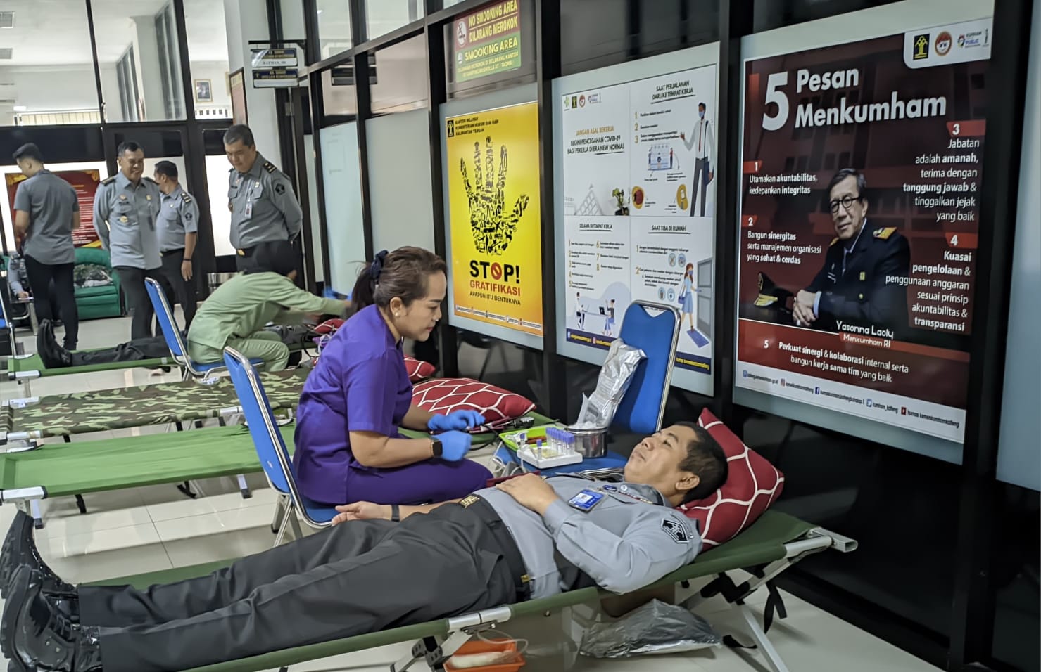 Kalapas Pangkalan Bun Donor Darah Dalam Rangka Hari Bakti Imigrasi Ke 74