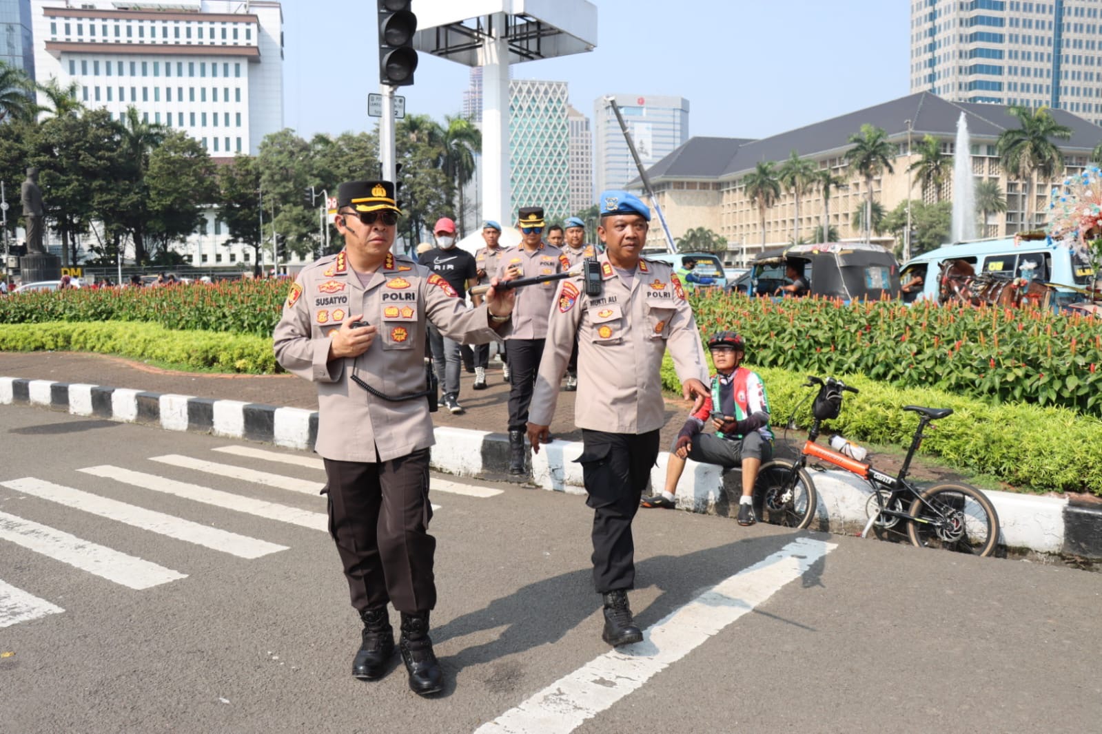 Polisi Kerahkan 1.231 Personel Amankan Aksi Unjuk Rasa di Patung Kuda Monas Jakarta Pusat