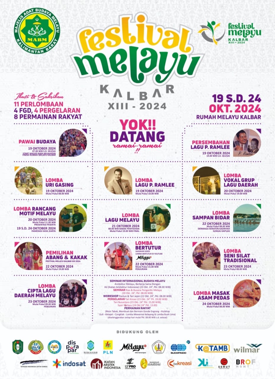 “Jaga Tradisi Melayu Lestari,” Menjadi Tema Festival Melayu XIII