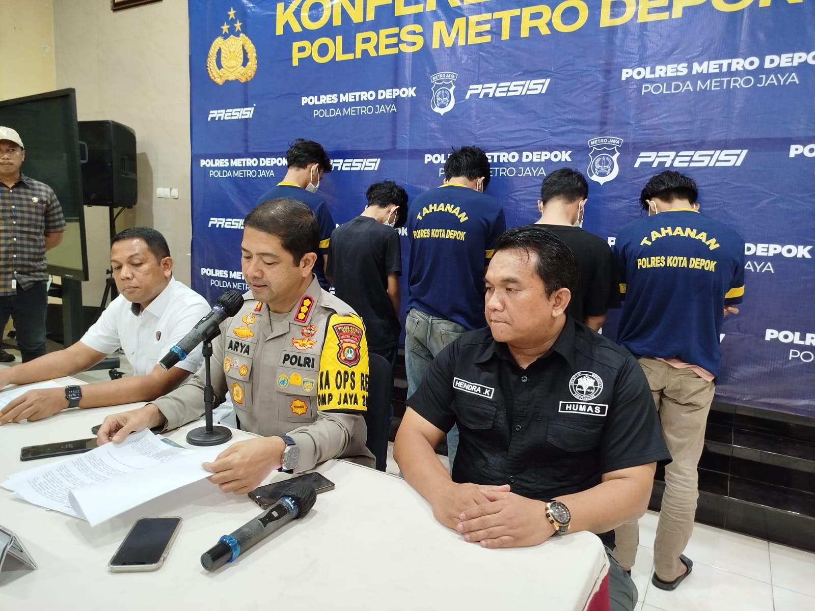 Lima Pelaku Judi Online Berhasil Diamankan Sat Reskrim Polres Metro Depok