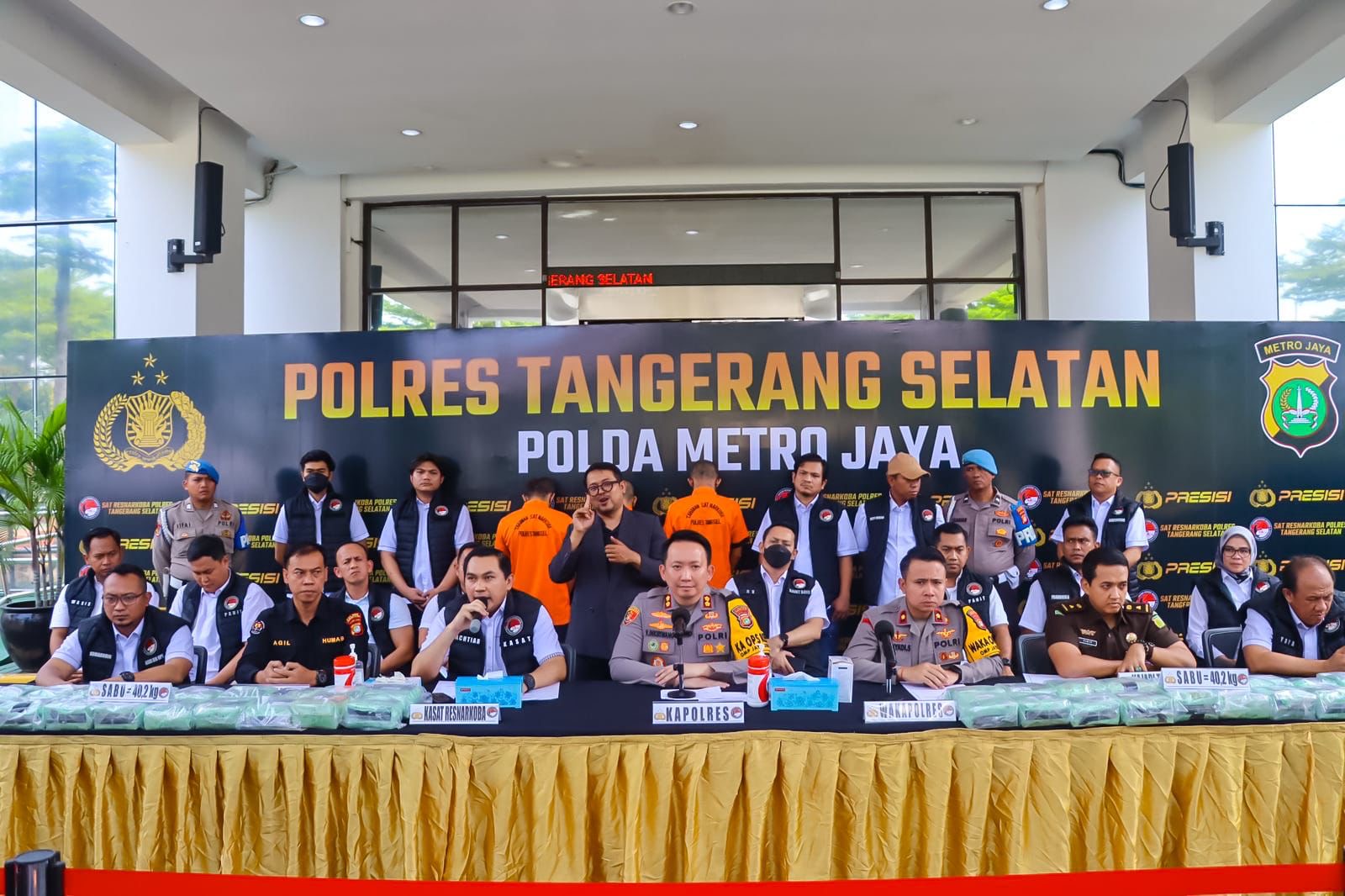 Polres Tangsel Kembali Ungkap Kasus Narkotika, Kali Ini Sita 40,2 Kg Sabu