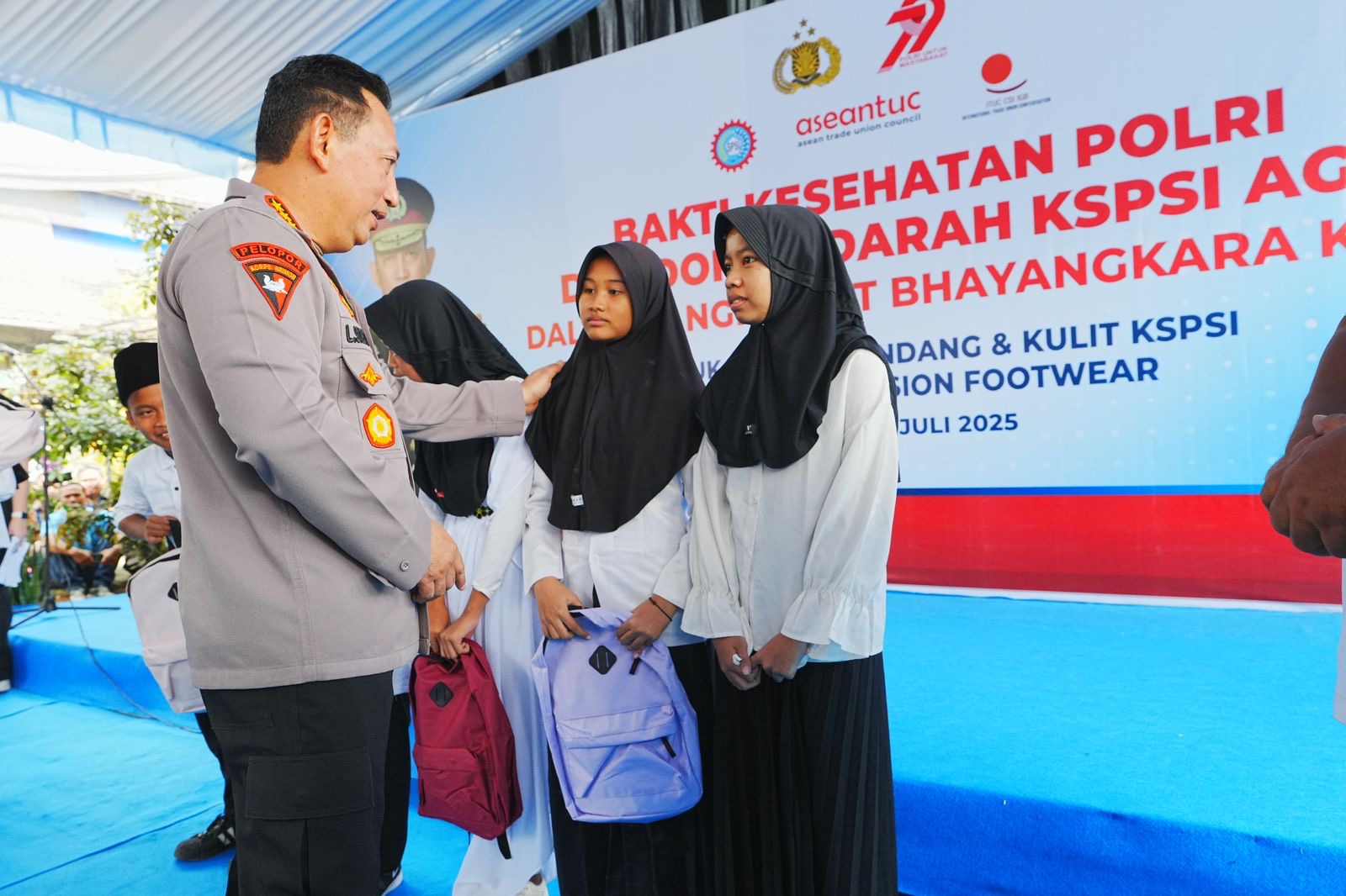 Kapolri Hadiri Bakti Kesehatan-Donor Darah KSPSI, Wujud Kepedulian ke Buruh