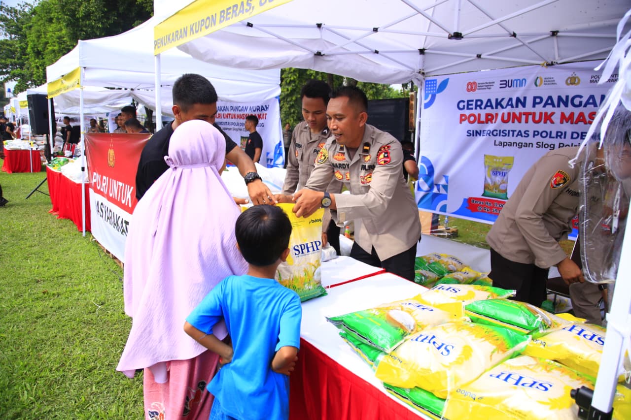 Sinergi Polri dan Bulog, Gelar Gerakan Pangan Murah Ringankan Beban Kebutuhan Pokok Masyarakat