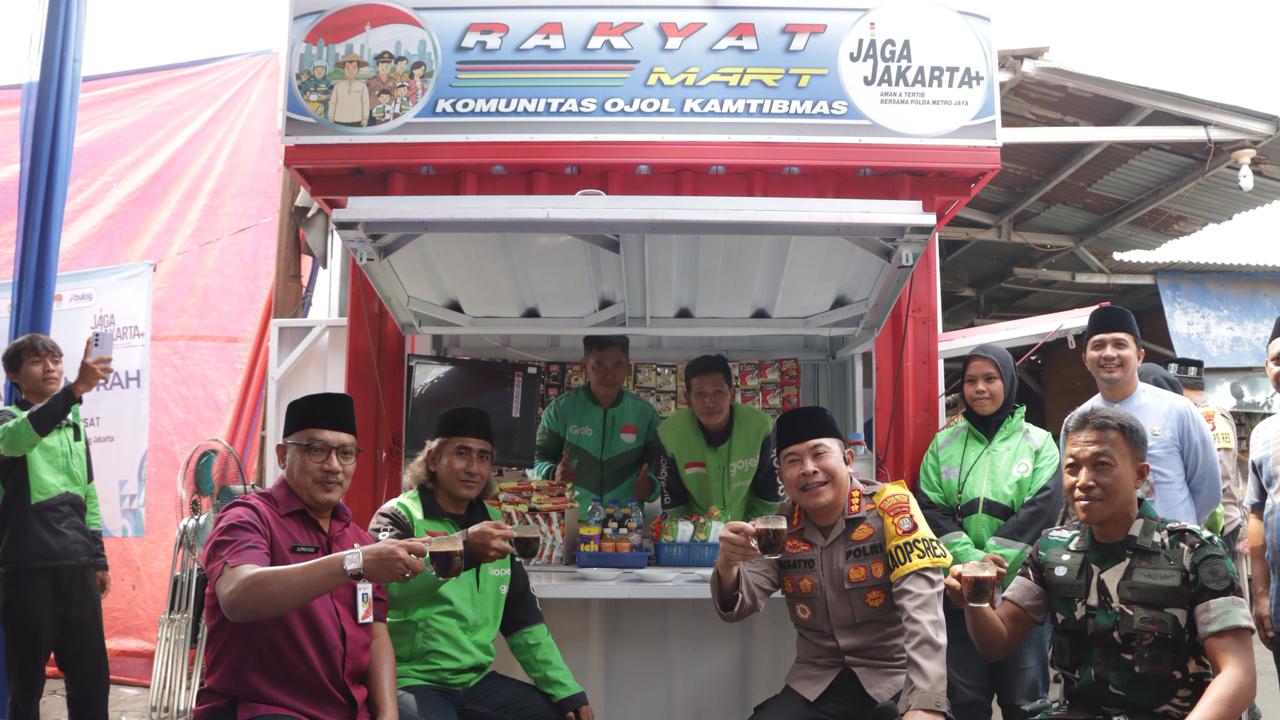 Kapolres Metro Jakarta Pusat Resmikan Gerai Rakyat Mart: “Ojol Adalah Teman Kami di Jalan, Mari Kita Jaga Jakarta Sama-sama”