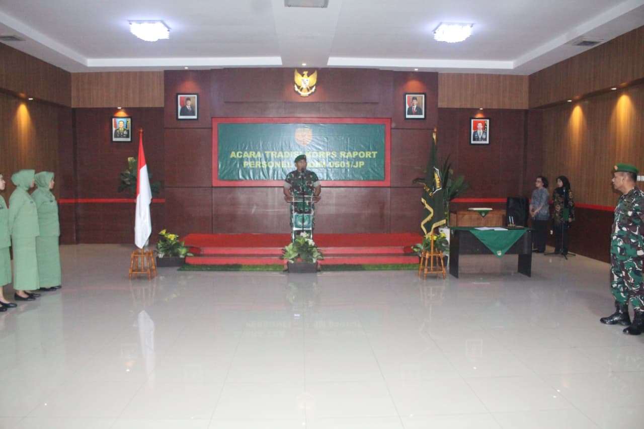 Penuh Khidmat Kodim 0501/JP Melepas Kasdim 0501/JP yang Pindah Satuan