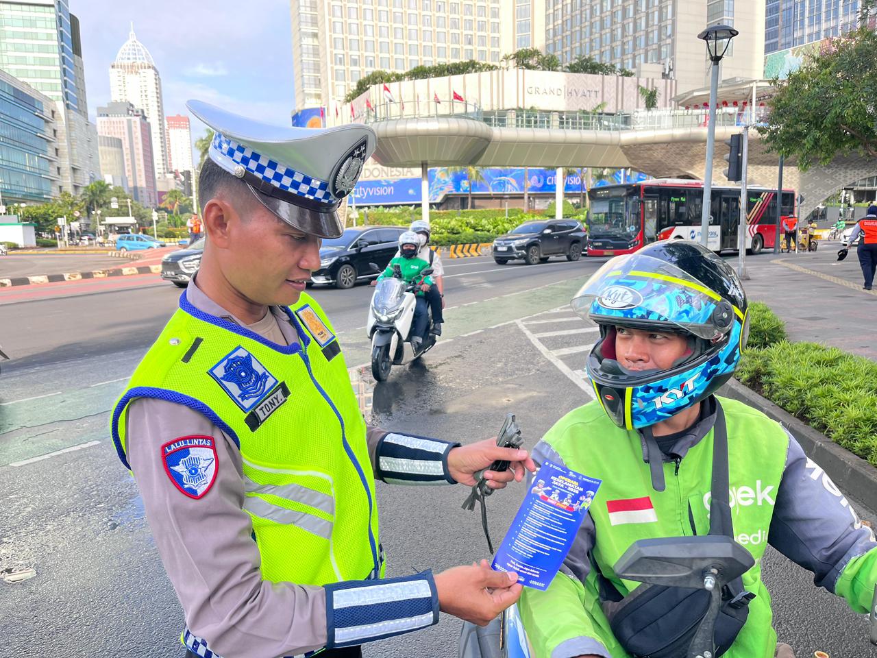 Satgas Preemtif polda Metro jaya, Edukasi Lalu Lintas di Kawasan Bundaran HI–Senayan